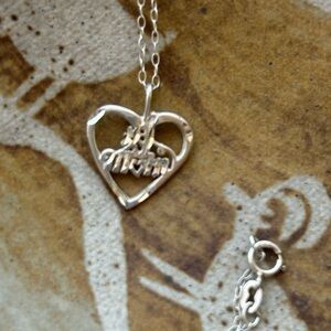 ❤️❤️#1 MOM 925 Sterling Silver Open Heart Pendant NECKLACE